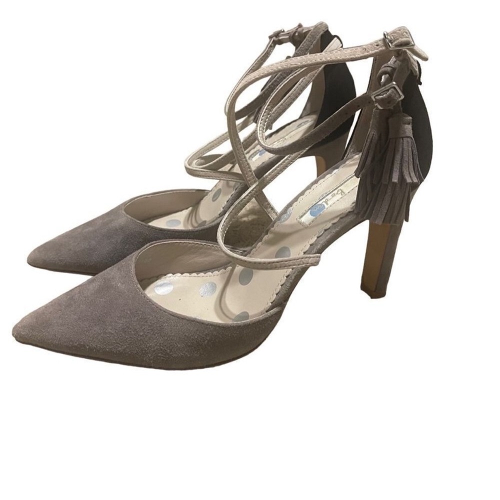 Boden Suede Tassel Two Toned Strappy Heels